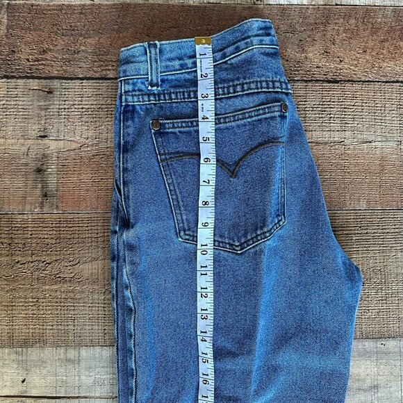 Posted Slim Low Rise Denim Jeans in Medium Wash Blue -11 - Picture 9 of 11
